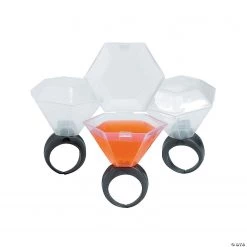 Wedding Ring Plastic Shot Glasses - 12 Ct.