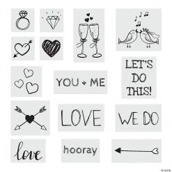 Wedding Temporary Tattoo Assortment - 120 Pc.
