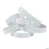 Awareness Ribbon Sayings Rubber Bracelets - 24 Pc.