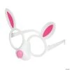 White Bunny-Shaped No Lens Glasses - 6 Pc.