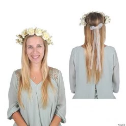 White Floral Wedding Crown