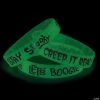 White Glow-in-the-Dark Halloween Rubber Bracelets - 12 Pc.