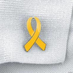 Awareness Ribbon Pins - 12 Pc. -Apparel & Accessories Sales yellow awareness ribbon pins 12 pc 24 2451 a01